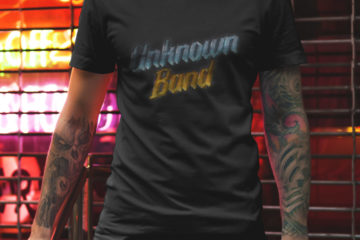 "Unknown Band" Short Sleeve T-Shirt - Black. Frong Woot