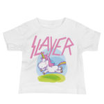Slayer Unicorn Baby Jersey Tee - White. Frong Woot
