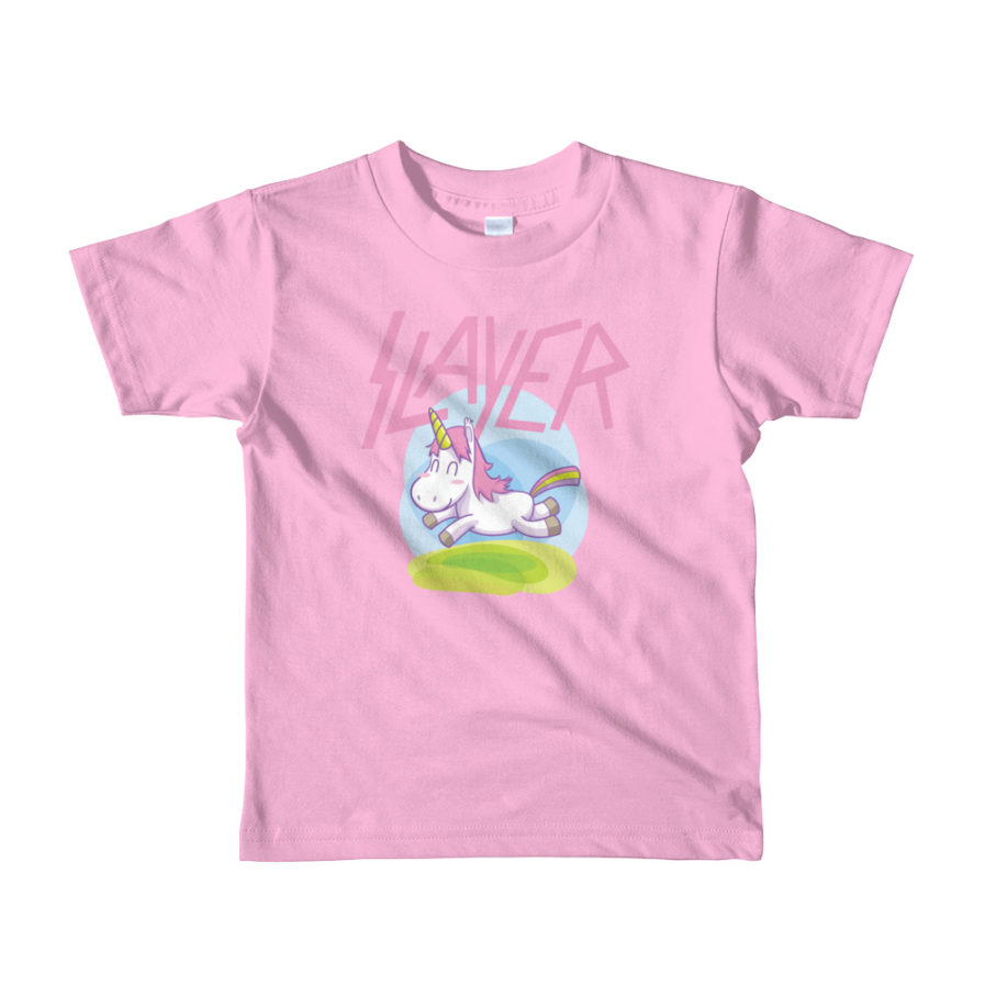 Slayer unicorn kids t-shirt - pink