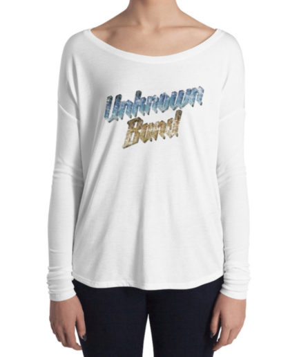 "Unknown Band" Woman's Long Sleeve Tee - White