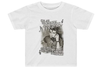 Elvis Presley Customer Service kids t-shirt white