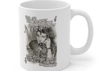 Elvis Presley customer service support training mug