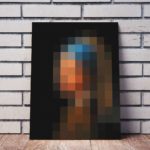 Minimalistic Girl With a Pearl Earing canvas art
