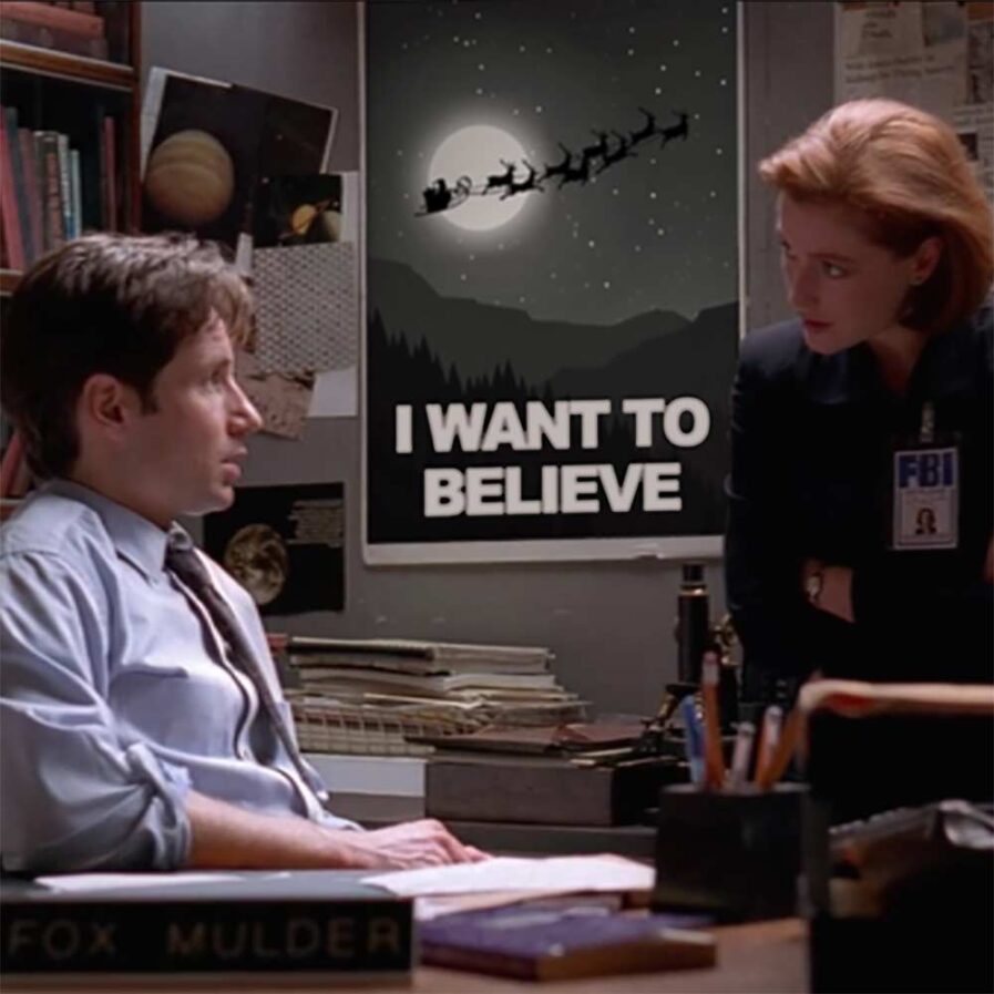 Fox William Mulder fan poster "I Want to Believe"