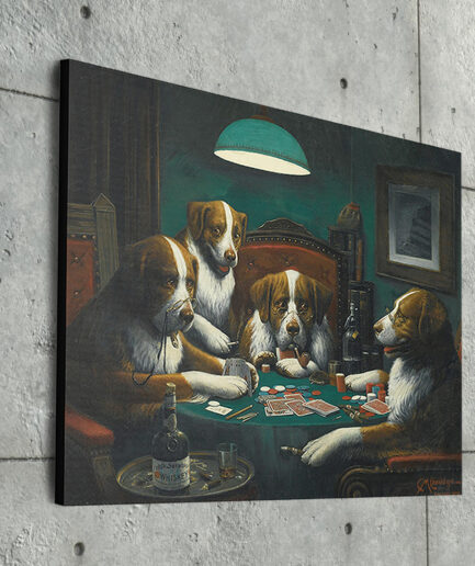 Dogs Playing Poker canvas "Poker Game" 1894
