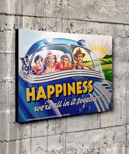 Brazil Movie Dystopian Propaganda Happiness Canvas 16"x12"