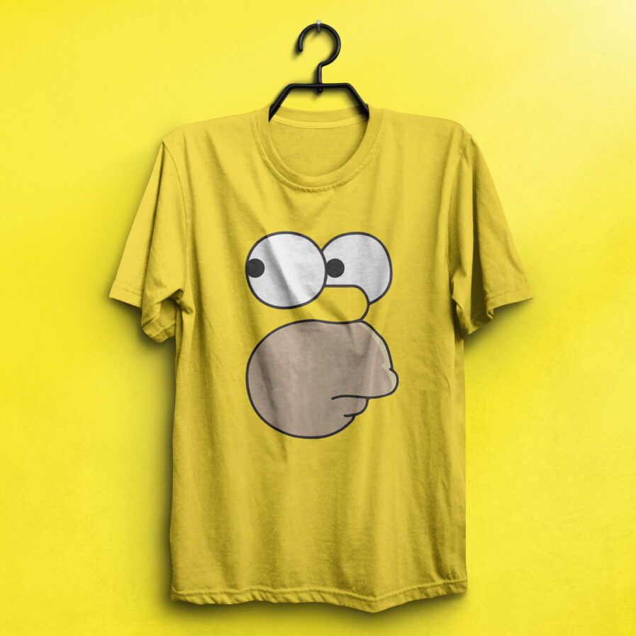 Homer Simpson Minimal tshirt yellow