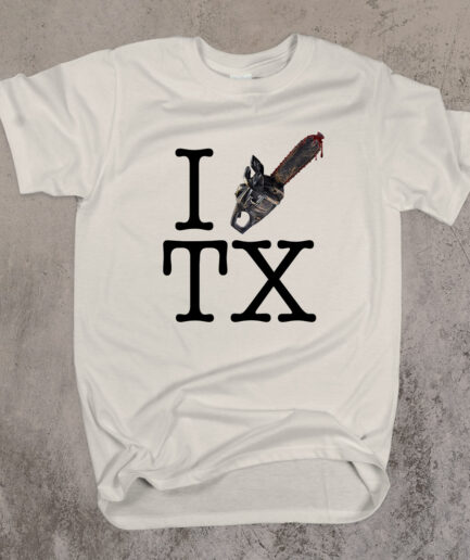 I Heart TX horror slasher movie T-shirt