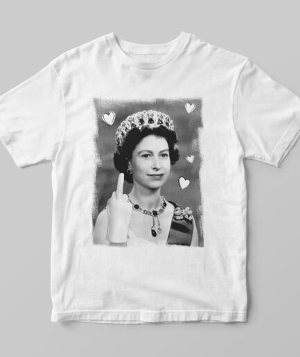 Queen Elizabeth Middle Finger T-shirt