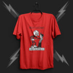 Reddy Kilowatt Knife Kid Electricity Kills Stick Figure Vintage Warning T-shirt