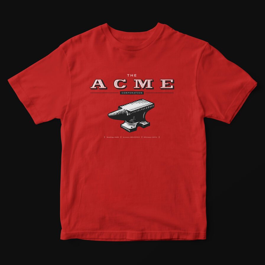 The ACME corporation T-shirt Anvil Coyote Cartoon