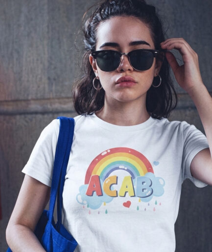 ACAB rainbow love t-shirt white photo