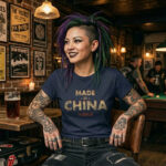 Chinese punk girl in a bar